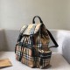 Zaino Medium da donna con motivo Vintage check e banda con icona imitazioni perfette