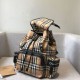 Zaino Medium da donna con motivo Vintage check e banda con icona imitazioni perfette