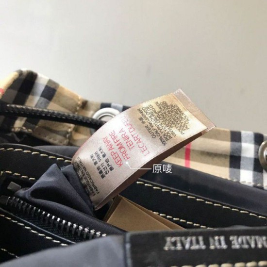 Zaino Medium da donna con motivo Vintage check e banda con icona imitazioni perfette