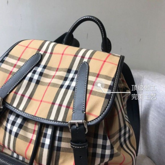 Replica 1:1 Zaino Medium Men con motivo Vintage check e banda con icona Outlet Zaino Medium Men con motivo Vintage check e banda con icona imitazioni perfette
