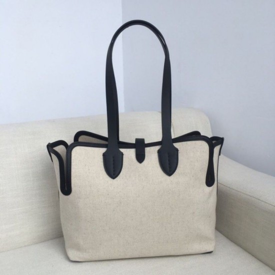 Replica 1:1 Borse Imitazioni Horseferry Tote in tela stampa logo Nero Outlet Borse Imitazioni Horseferry Tote in tela stampa logo Nero imitazioni perfette