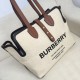 Borse Firmate Replica Horseferry tote in tela stampa logo Caffè imitazioni perfette