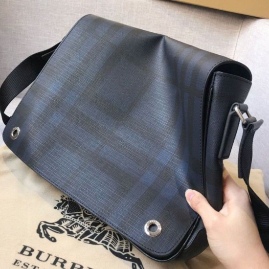 London Check Uomo Borsa a tracolla Messenger Blu imitazioni perfette