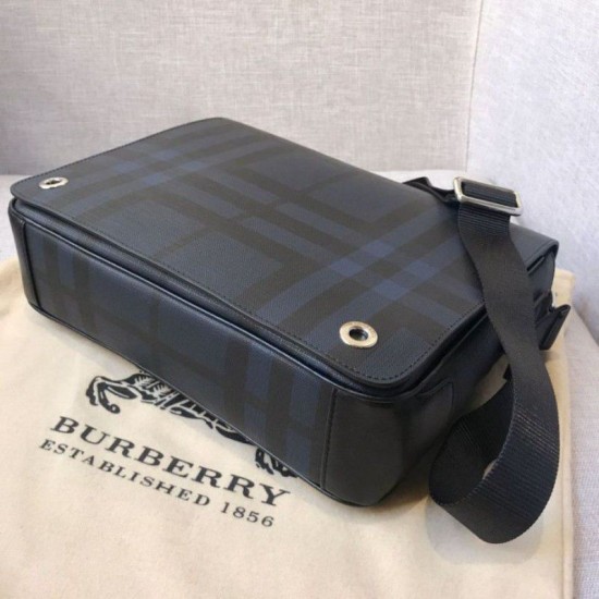 London Check Uomo Borsa a tracolla Messenger Blu imitazioni perfette