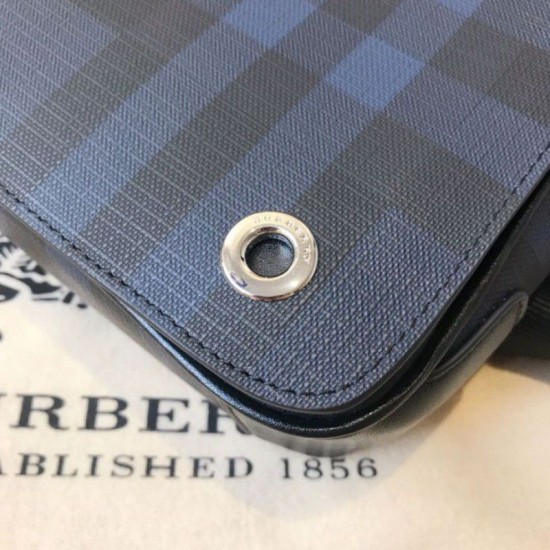London Check Uomo Borsa a tracolla Messenger Blu imitazioni perfette