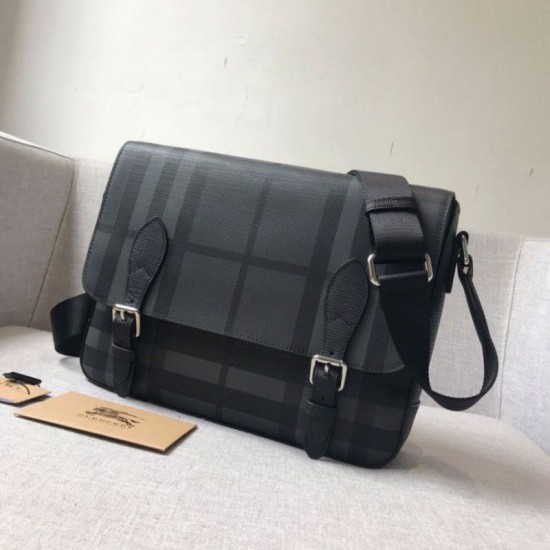 Borse Replica a tracolla da uomo London Check nera imitazioni perfette