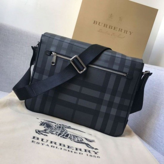 London Check Borse Firmate Replica a tracolla da uomo blu imitazioni perfette