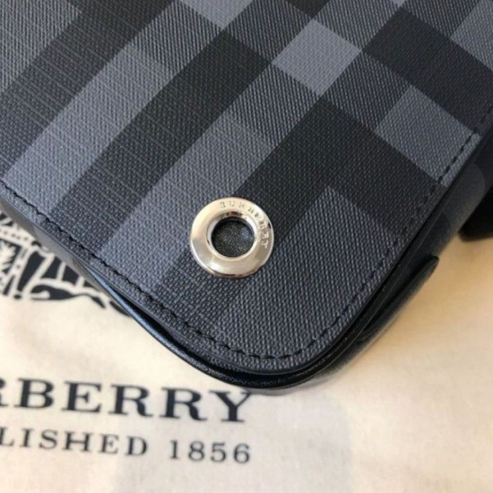 London Check Borse Firmate Replica a tracolla da uomo blu imitazioni perfette