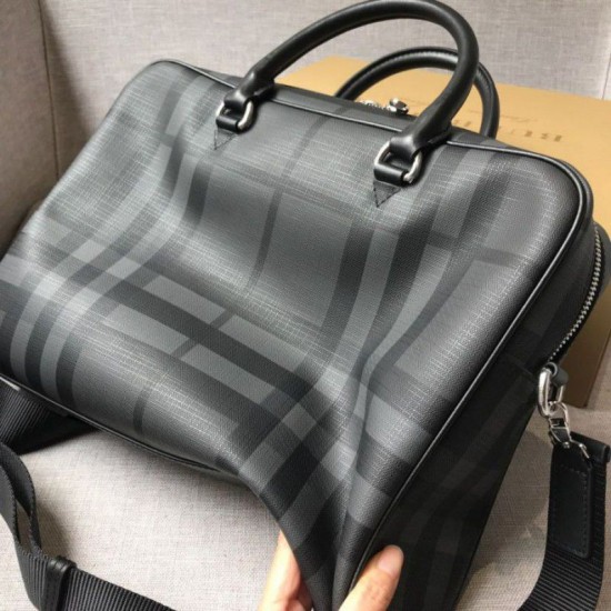 Borse Firmate Replica a tracolla Check Uomo grigia imitazioni perfette