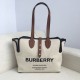 Borse Firmate Replica Horseferry tote in tela stampa logo Caffè imitazioni perfette