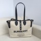 Replica 1:1 Borse Imitazioni Horseferry Tote in tela stampa logo Nero Outlet Borse Imitazioni Horseferry Tote in tela stampa logo Nero imitazioni perfette