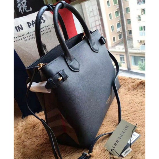 Borsa media a quadri House Check Blu scuro imitazioni perfette