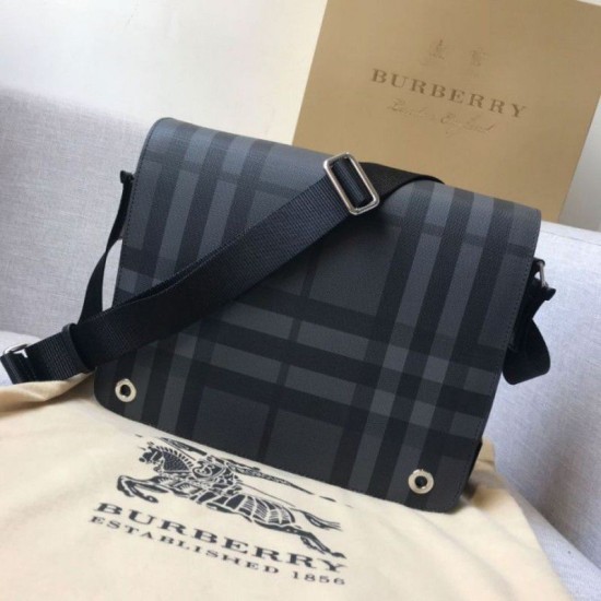 London Check Borse Firmate Replica a tracolla da uomo blu imitazioni perfette