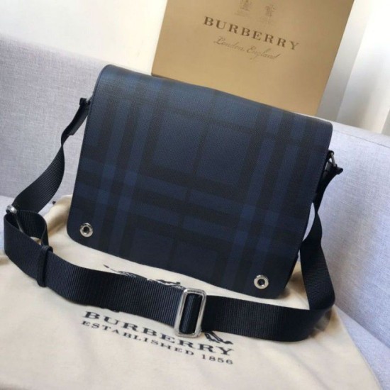 London Check Uomo Borsa a tracolla Messenger Blu imitazioni perfette