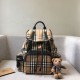Zaino Medium da donna con motivo Vintage check e banda con icona imitazioni perfette