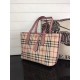 Replica Alta Qualità Haymarket Check Reversible Tote Borse Rosa