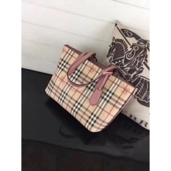 Haymarket Check Reversible Tote Borse Rosa