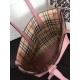 Replica Alta Qualità Haymarket Check Reversible Tote Borse Rosa