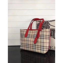 Haymarket Check Reversible Tote Borse Rosso