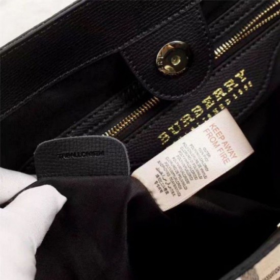 Replica Alta Qualità Haymarket Check Tote Borse 55088 Nero