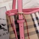 Riproduzione Fedele Haymarket Check Tote Borse 8886 Rosa imitazioni Replica Alta Qualità Haymarket Check Tote Borse 8886 Rosa