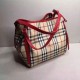 Riproduzione Fedele Haymarket Check Tote Borse 8886 Rosso imitazioni Replica Alta Qualità Haymarket Check Tote Borse 8886 Rosso