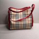 Riproduzione Fedele Haymarket Check Tote Borse 8886 Rosso imitazioni Replica Alta Qualità Haymarket Check Tote Borse 8886 Rosso