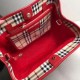 Riproduzione Fedele Haymarket Check Tote Borse 8886 Rosso imitazioni Replica Alta Qualità Haymarket Check Tote Borse 8886 Rosso