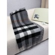 Sciarpa reversibile TB cashmere/lana con motivo a quadri Burberry 30 x 180 Nero