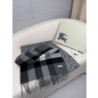 Sciarpa reversibile TB cashmere/lana con motivo a quadri Burberry 30 x 180 Nero