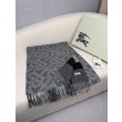 Sciarpa reversibile TB cashmere/lana con motivo a quadri Burberry 30 x 180 Nero