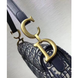 Borsa da Saddle Christian Dior M0446 Blu Scuro