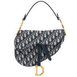 Borsa da Saddle Christian Dior M0446 Blu Scuro