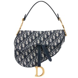 Borsa da Saddle Christian Dior M0446 Blu Scuro