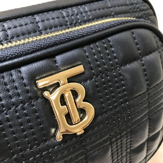Cloni Firmate Burberry Borsa per fotocamera trapuntata piccola nera imitazioni