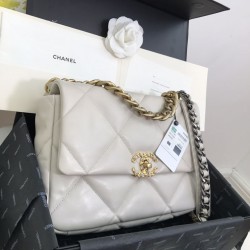 Dettagli perfetti Borsa Large 19 in lana tweed con patta AS1161 AS1160 Beige Dupe Perfetta Cloni Firmate Dettagli perfetti Borsa Large 19 in lana tweed con patta AS1161 AS1160 Beige imitazioni