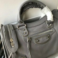 Borsa Balenciaga Classic Metallic Edge City agnello grigia Borsa Balenciaga Classic Metallic Edge City agnello grigia