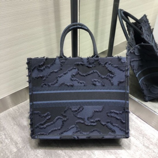 Christian Dior Oversize Book Shopping Borse Blu scuro Dupe Perfetta Cloni Firmate Christian Dior Oversize Book Shopping Borse Blu scuro imitazioni