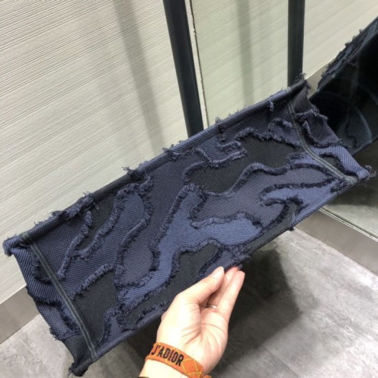 Christian Dior Oversize Book Shopping Borse Blu scuro Dupe Perfetta Cloni Firmate Christian Dior Oversize Book Shopping Borse Blu scuro imitazioni