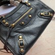 Balenciaga 295S Classic Mini City Gold Verde scuro