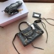Balenciaga 295S Classic Mini City Gold Verde scuro