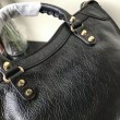 Balenciaga Classic Metallic Edge City Borsa agnello con fessure nere
