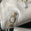 Balenciaga Classic Metallic Edge City Borse Imitazioni agnello con fessure per sabbiatura Beige