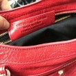Balenciaga Classic Metallic Edge City Pelle di agnello crepe sacca rossa