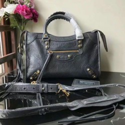Cloni Firmate Borsa a cremagliera Balenciaga Classic Metallic Edge City agnello imitazioni