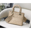 Borse Replica Alta Qualità a spalla ricamata Christian Dior Medium Lady D-Lite albicocca Borse Replica Alta Qualità a spalla ricamata Christian Dior Medium Lady D-Lite albicocca