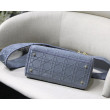Borsa a spalla ricamata Christian Dior Medium Lady D-Lite blu Borsa a spalla ricamata Christian Dior Medium Lady D-Lite blu