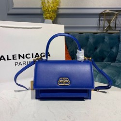 Cloni Firmate Borse Replica Alta Qualità a tracolla Balenciaga Sharp XS Satchel blu imitazioni