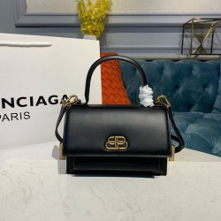 Cloni Firmate Borse Replica Alta Qualità a tracolla Balenciaga Sharp XS Satchel nera imitazioni