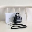 Imitazioni borse griffate a tracolla Balenciaga Ville XXS in pelle stampata coccodrillo nera